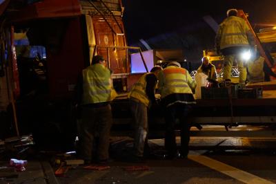Verkehrsunfall auf der Autobahn 81 im Engelbergtunnel
